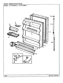 04 - Fresh Food Door parts for Maytag Refrigerator CNNT198KA / CF66A from AppliancePartsPros.com