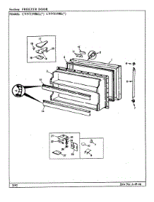02 - Freezer Door parts for Maytag Refrigerator CNNT198KLA / CF67A from AppliancePartsPros.com