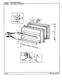 02 - Freezer Door parts for Maytag Refrigerator CNNT198KLA / BF52A from AppliancePartsPros.com
