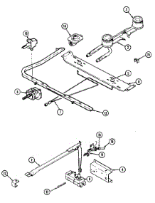03 - Gas Controls parts for Admiral Range CNPA100AXW from AppliancePartsPros.com