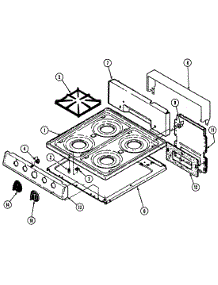 04 - Top Assembly parts for Admiral Range CNPA100AXW from AppliancePartsPros.com
