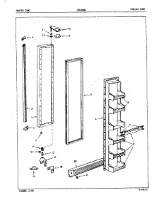 02 - Freezer Door parts for Crosley Refrigerator CNS20M4A / 5M61A from AppliancePartsPros.com
