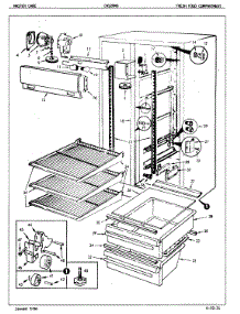 02 - Fresh Food Compartment parts for Crosley Refrigerator CNS20M6 / 5M62B from AppliancePartsPros.com
