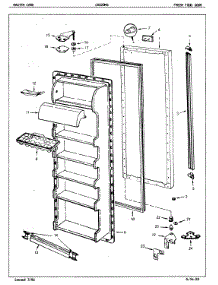 04 - Fresh Food Door parts for Crosley Refrigerator CNS20M6A / 5M62B from AppliancePartsPros.com