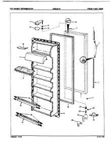 03 - Fresh Food Door parts for Crosley Refrigerator CNS20T6A / 8L05A from AppliancePartsPros.com