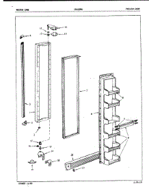 02 - Freezer Door parts for Crosley Refrigerator CNS22M6 / 5M63B from AppliancePartsPros.com