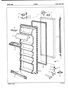 04 - Fresh Food Door parts for Crosley Refrigerator CNS22M6 / 5M63B from AppliancePartsPros.com