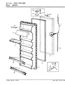 04 - Fresh Food Door parts for Crosley Refrigerator CNS22V6A / AR20A from AppliancePartsPros.com