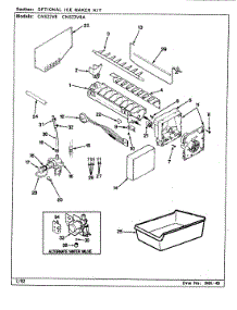 03 - Optional Ice Maker Kit parts for Crosley Refrigerator CNS22V8 / BR16B from AppliancePartsPros.com