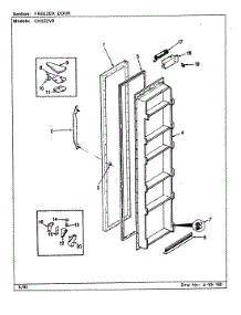 02 - Freezer Door parts for Crosley Refrigerator CNS22V8 / CR16A from AppliancePartsPros.com