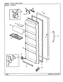 04 - Fresh Food Door parts for Crosley Refrigerator CNS22V8 / CR16A from AppliancePartsPros.com