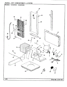 05 - Unit Compartment & System parts for Crosley Refrigerator CNS22V8A / BR17B from AppliancePartsPros.com