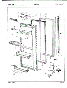 04 - Fresh Food Door parts for Crosley Refrigerator CNSIG24M9A / 5M65A from AppliancePartsPros.com