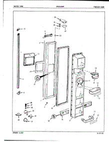 02 - Freezer Door parts for Crosley Refrigerator CNSIG24M9A / 5M65B from AppliancePartsPros.com