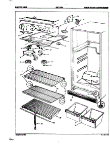 03 - Fresh Food Compartment parts for Crosley Refrigerator CNT15R5A / 7A73A from AppliancePartsPros.com