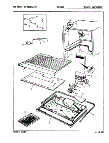 02 - Freezer Compartment parts for Crosley Refrigerator CNT15T5A / 9C43A from AppliancePartsPros.com
