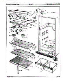 03 - Fresh Food Compartment parts for Crosley Refrigerator CNT15T5A / 9C43A from AppliancePartsPros.com