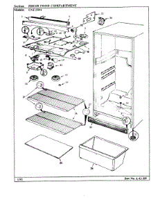 03 - Fresh Food Compartment parts for Crosley Refrigerator CNT15W4A / BC11A from AppliancePartsPros.com