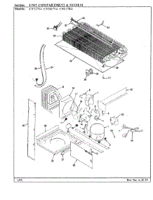 03 - Unit Compartment & System parts for Crosley Refrigerator CNT17W4 / BC33C from AppliancePartsPros.com