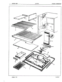 02 - Freezer Compartment parts for Crosley Refrigerator CNT19C8A / 7A77A from AppliancePartsPros.com