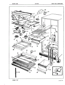 03 - Fresh Food Compartment parts for Crosley Refrigerator CNT19C8A / 7A77A from AppliancePartsPros.com