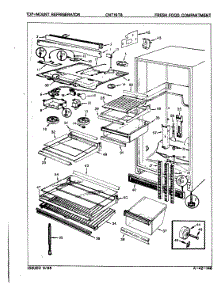 03 - Fresh Food Compartment parts for Crosley Refrigerator CNT19T8A / 8A15A from AppliancePartsPros.com
