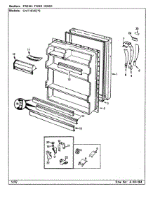 04 - Fresh Food Door parts for Crosley Refrigerator CNT19V6A / CC51A from AppliancePartsPros.com