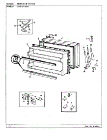 02 - Freezer Door parts for Crosley Refrigerator CNT19V8IMA / CC55A from AppliancePartsPros.com
