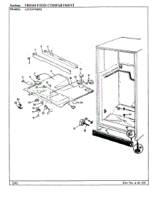 03 - Fresh Food Compartment parts for Crosley Refrigerator CNT19V8IMA / CC55A from AppliancePartsPros.com