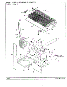 02 - Unit Compartment & System parts for Crosley Refrigerator CNT21V8 / BC74A from AppliancePartsPros.com