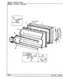 02 - Freezer Door parts for Crosley Refrigerator CNT21W7A / CC72A from AppliancePartsPros.com