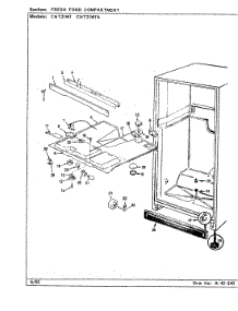 03 - Fresh Food Compartment parts for Crosley Refrigerator CNT21W7A / CC72A from AppliancePartsPros.com
