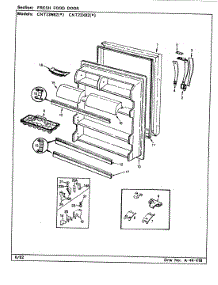 04 - Fresh Food Door parts for Admiral Refrigerator CNT23X82 / CF92A from AppliancePartsPros.com
