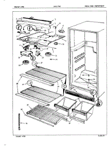 03 - Fresh Food Compartment parts for Crosley Refrigerator CNTI17M5A / 5D70A from AppliancePartsPros.com