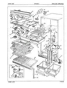 03 - Fresh Food Compartment parts for Crosley Refrigerator CNTI22LEVA / 5B61A from AppliancePartsPros.com