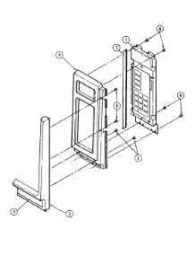 03 - Door parts for Crosley Microwave CR4100 from AppliancePartsPros.com