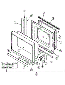 03 - Door parts for Crosley Microwave CR464B from AppliancePartsPros.com