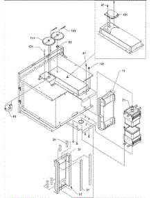 06 - Magnetron / Stirrer Motor parts for Amana Microwave CRC18T2SD / P1304442M from AppliancePartsPros.com