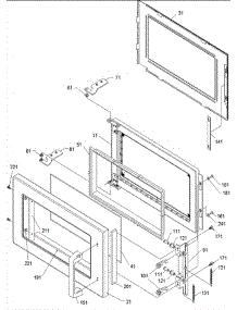 07 - Door Assy parts for Amana Microwave CRC21T2 / P1304441M from AppliancePartsPros.com