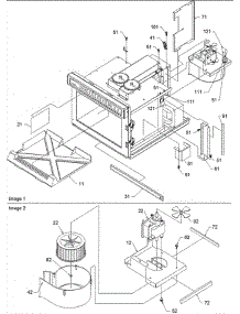 03 - Splash Shield / Blower parts for Amana Microwave CRC21T2 / P1304441M from AppliancePartsPros.com