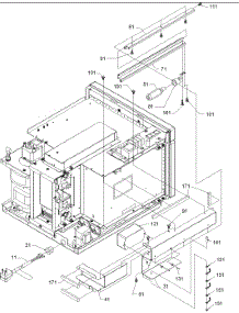 04 - Light / Power Cord parts for Amana Microwave CRC510T2 / P1304448M from AppliancePartsPros.com