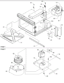 06 - Splash Shield / Blower parts for Amana Microwave CRC510T2 / P1304448M from AppliancePartsPros.com