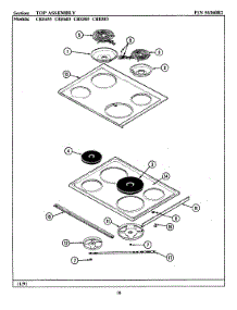 05 - Top Assembly parts for Maytag Range CRE655 from AppliancePartsPros.com