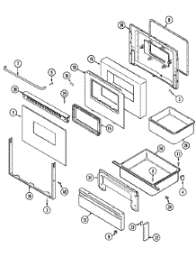 03 - Door / Drawer (Cre7600bdx) parts for Maytag Range CRE7600BDW from AppliancePartsPros.com