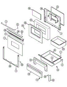 03 - Door / Drawer parts for Maytag Range CRE7900ADM from AppliancePartsPros.com