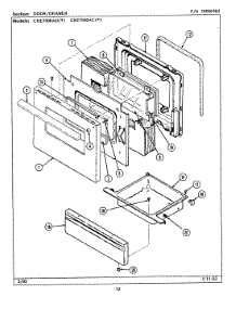 03 - Door / Drawer parts for Maytag Range CRE8400ACL from AppliancePartsPros.com