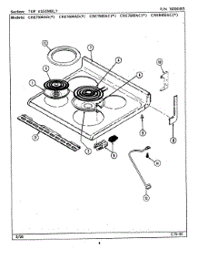 05 - Top Assembly parts for Maytag Range CRE8400ACW from AppliancePartsPros.com