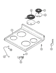 05 - Top Assembly parts for Maytag Range CRE8400BCL from AppliancePartsPros.com