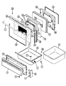 03 - Door / Drawer parts for Maytag Range CRE8700BDE from AppliancePartsPros.com