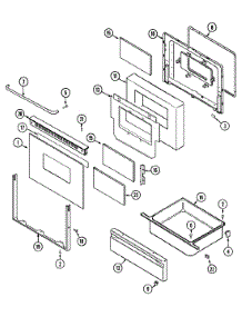 04 - Door / Drawer (Cdl / Cdw Series 19) parts for Maytag Range CRE8700CDL from AppliancePartsPros.com